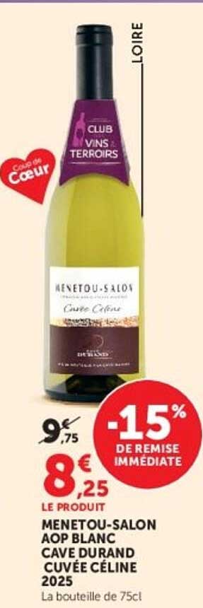 MENETOU-SALON AOP BLANC CAVE DURAND CUVÉE CÉLINE 2025