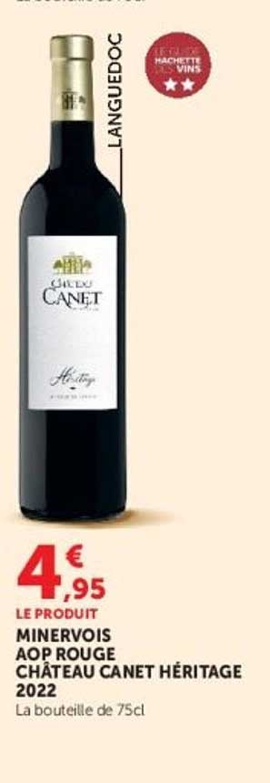 MINERVOIS AOP ROUGE CHÂTEAU CANET HÉRITAGE 2022