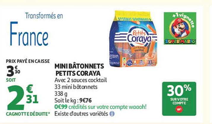 MINI BÂTONNETS PETITS CORAYA