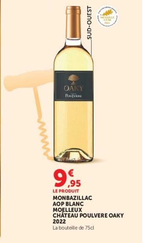 MONBAZILLAC AOP BLANC MOELLEUX CHATEAU POULVERE OAKY 2022