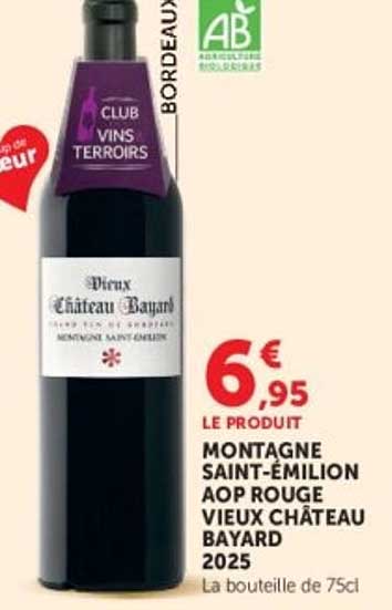 MONTAGNE SAINT-ÉMILION AOP ROUGE VIEUX CHÂTEAU BAYARD 2025