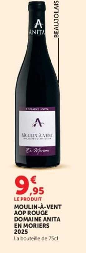 MOULIN-À-VENT AOP ROUGE DOMAINE ANITA EN MORIERS 2025