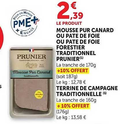 Mousse pur canard ou pâte de foie ou pâte de foie forestier traditionnel Prunier(1)