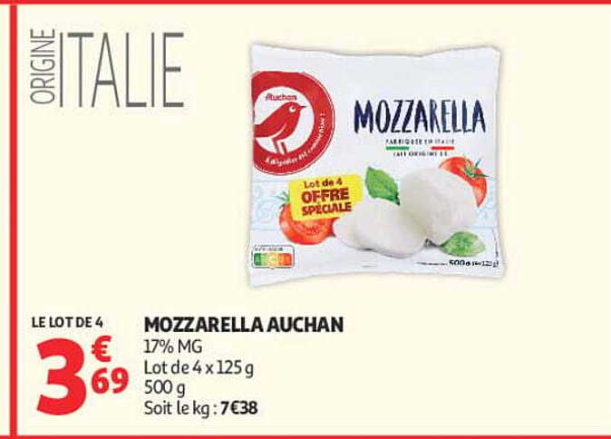 MOZZARELLA AUCHAN