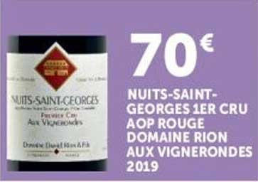 NUITS-SAINT-GEORGES 1ER CRU AOP ROUGE DOMAINE RION AUX VIGNERONDES 2019