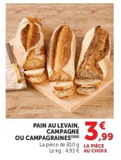 PAIN AU LEVAIN, CAMPAGNE OU CAMPAGRAINES