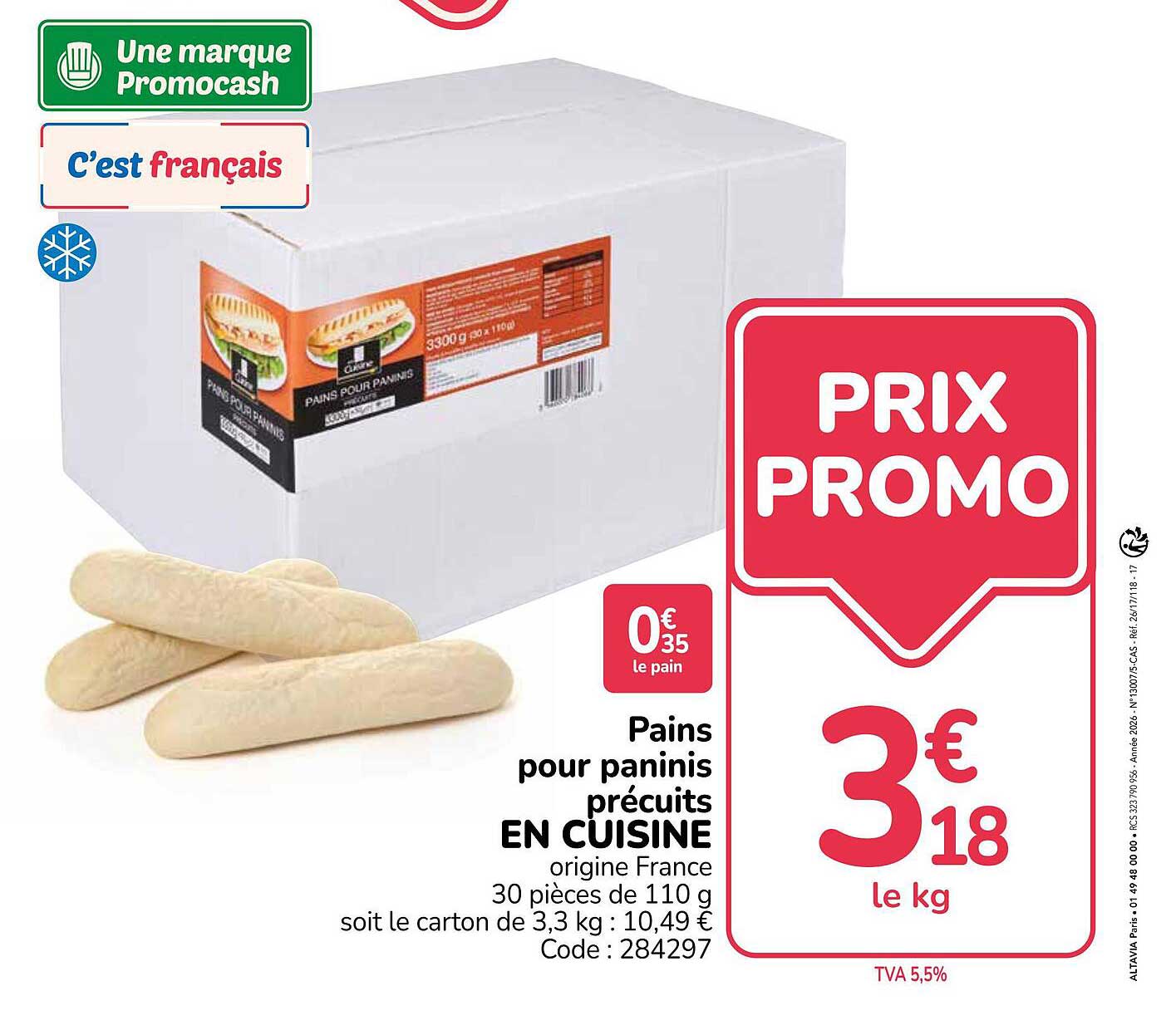 Pains pour paninis précuits EN CUISINE