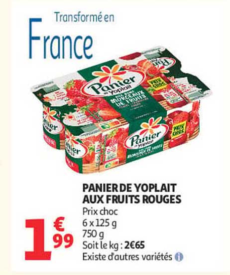 PANIER DE YOPLAIT AUX FRUITS ROUGES