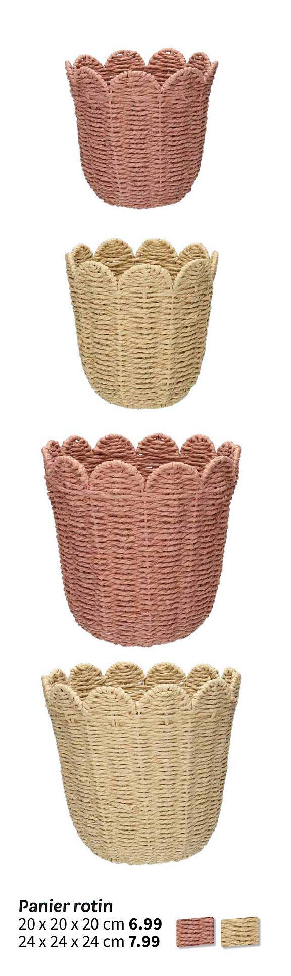 Panier rotin