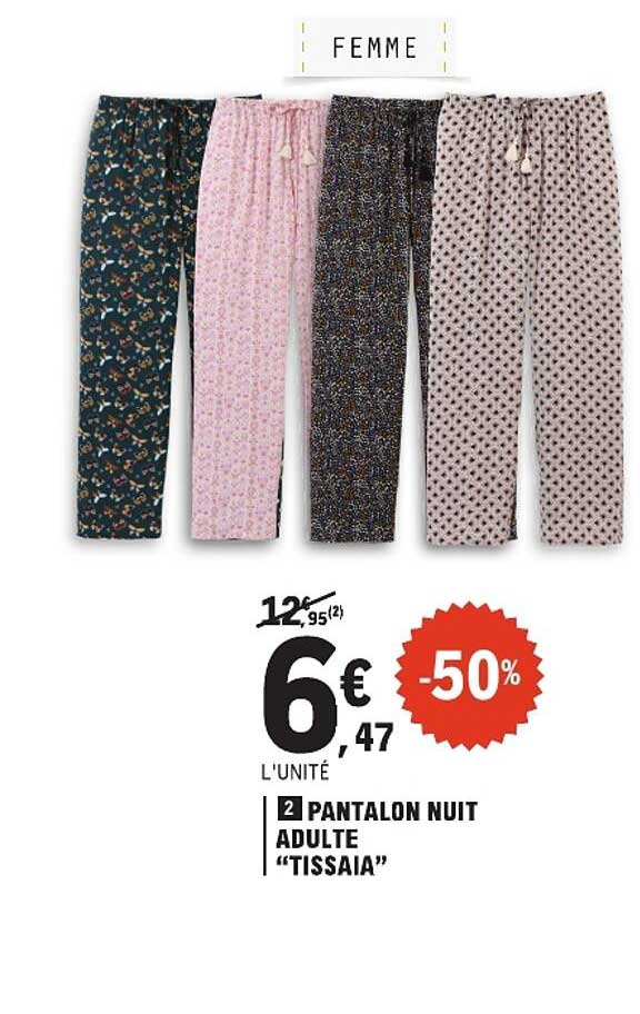 PANTALON NUIT ADULTE “TISSAIA”