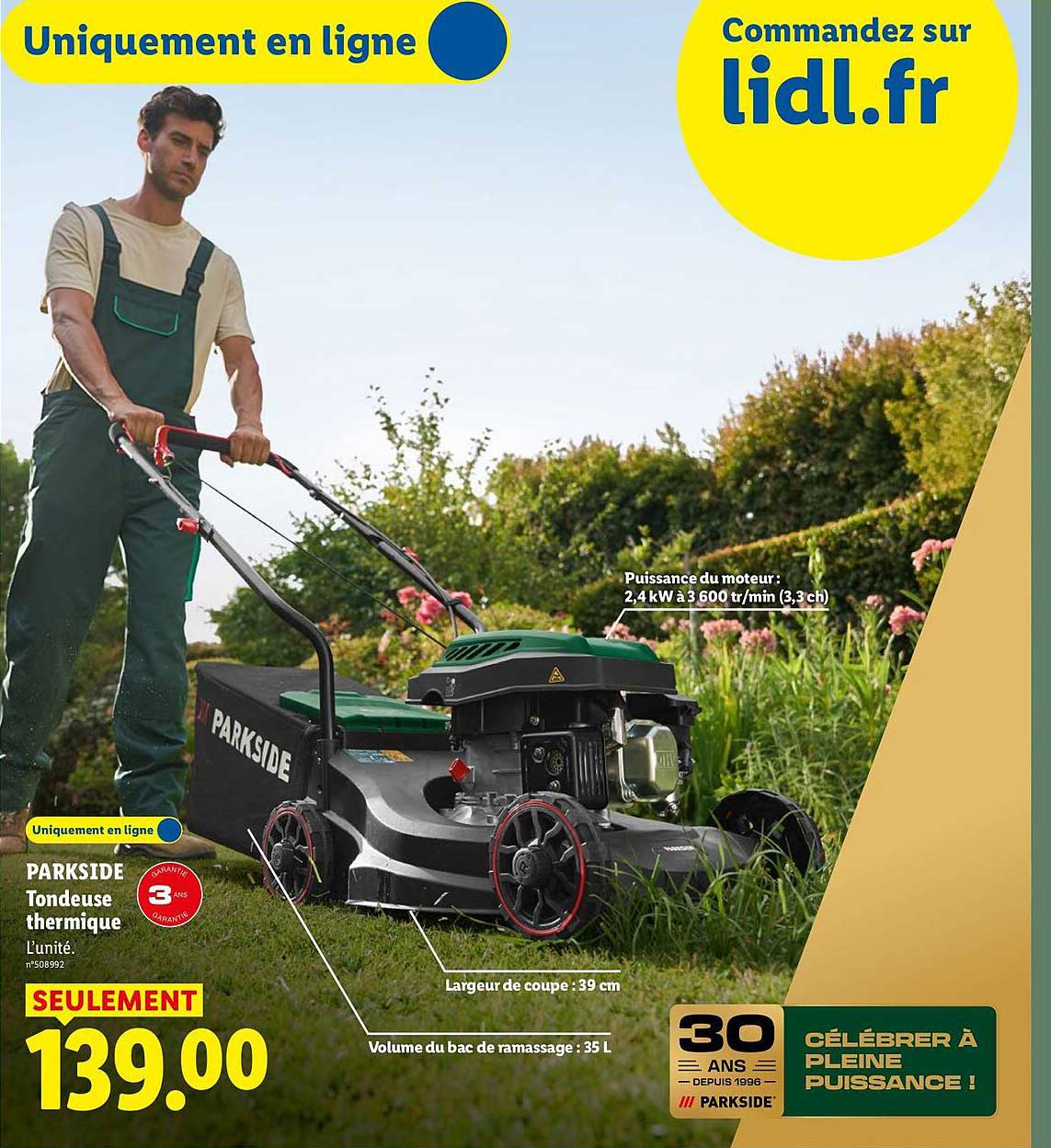 PARKSIDE Tondeuse thermique