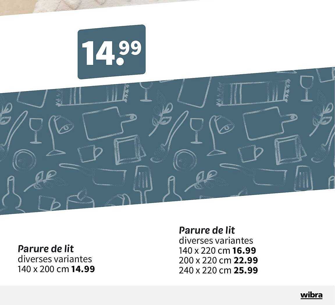 Parure de lit diverses variantes 140 x 200 cm 14.99
