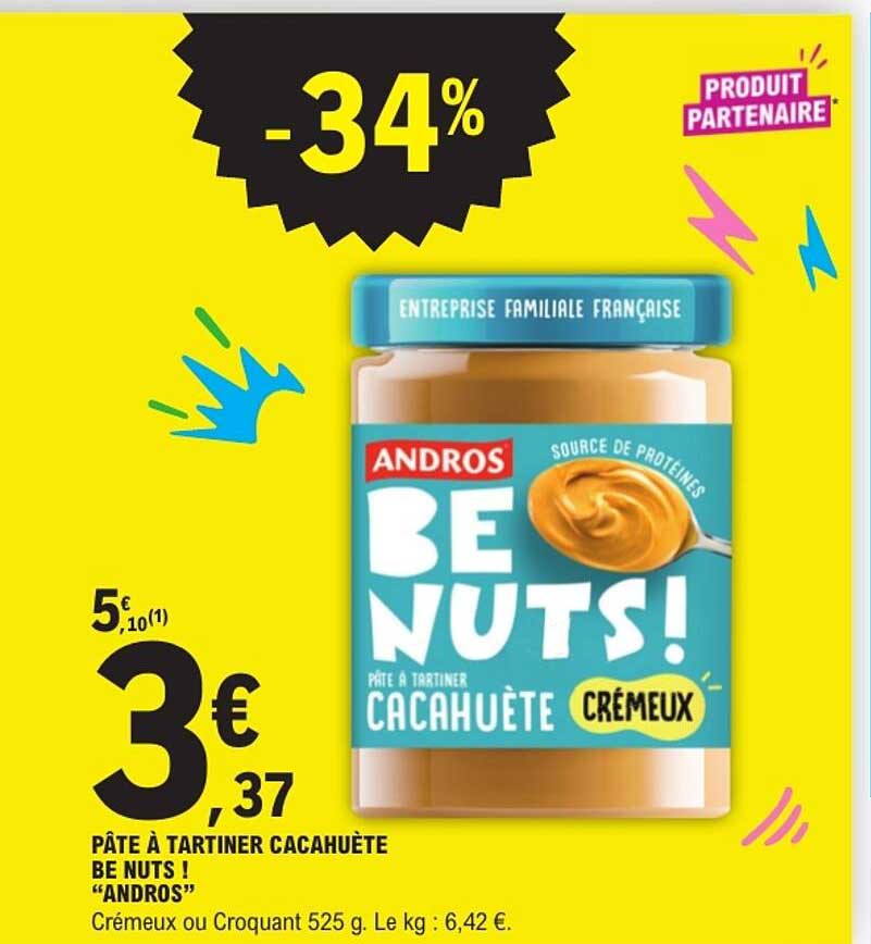 PÂTE À TARTINER CACAHUÈTE BE NUTS ! “ANDROS”