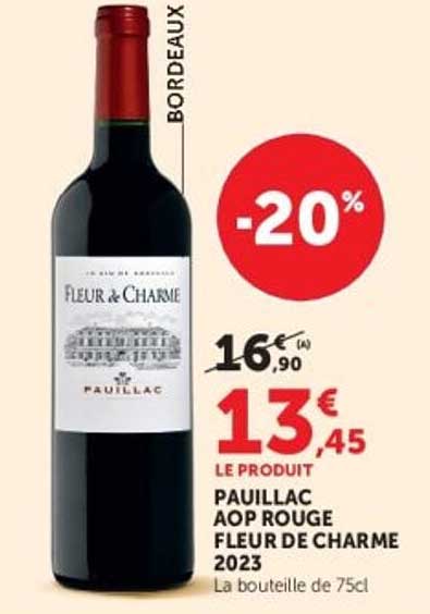 PAUILLAC AOP ROUGE FLEUR DE CHARME 2023