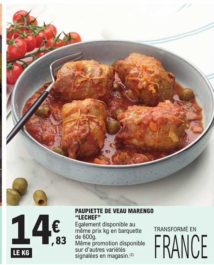 PAUPIETTE DE VEAU MARENGO “LECHEF”