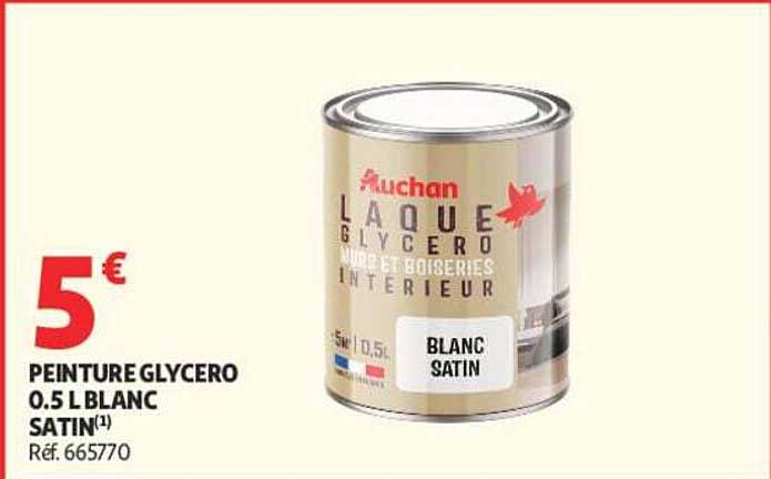 PEINTURE GLYCERO 0.5 L BLANC SATIN(1) Réf. 665770