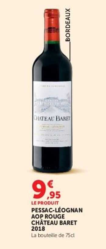 PESSAC-LÉOGNAN AOP ROUGE CHÂTEAU BARET 2018