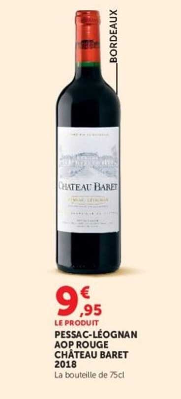 PESSAC-LÉOGNAN AOP ROUGE CHÂTEAU BARET 2018