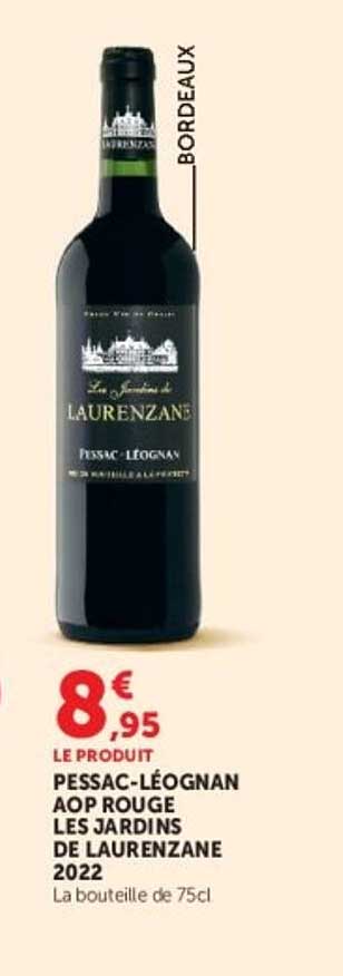 PESSAC-LÉOGNAN AOP ROUGE LES JARDINS DE LAURENZANE 2022