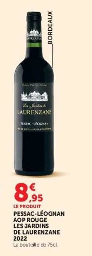 PESSAC-LÉOGNAN AOP ROUGE LES JARDINS DE LAURENZANE 2022