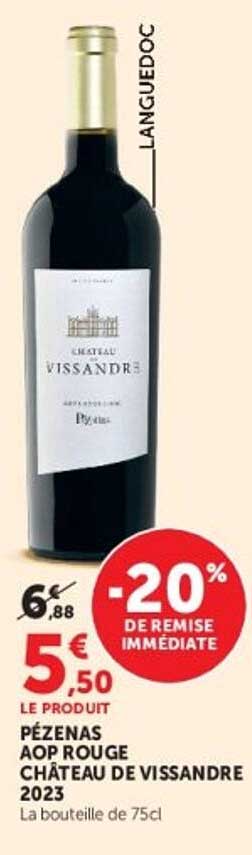 PÉZENAS AOP ROUGE CHÂTEAU DE VISSANDRE 2023