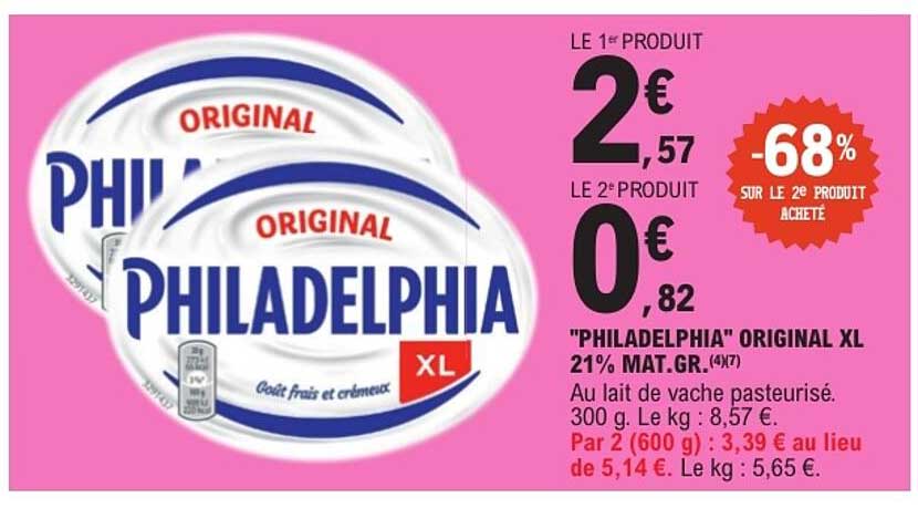"PHILADELPHIA" ORIGINAL XL 21% MAT.GR.(4X7)
