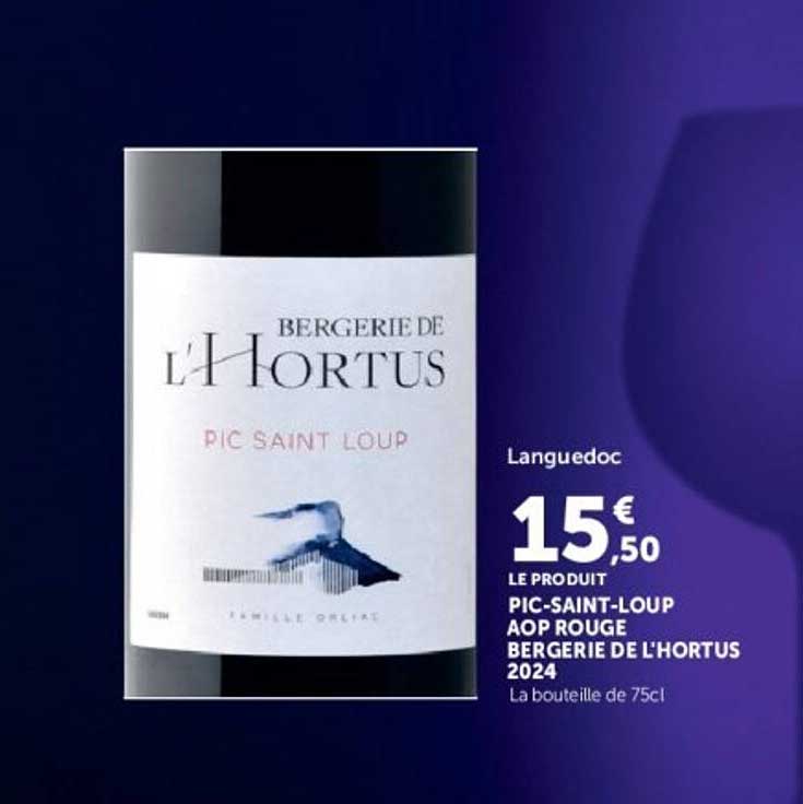 Pic-Saint-Loup AOP Rouge Bergerie de l'Hortus 2024