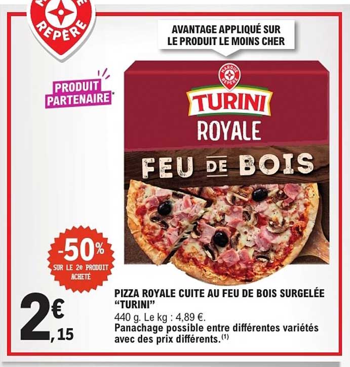 PIZZA ROYALE CUITE AU FEU DE BOIS SURGELÉE “TURINI”
