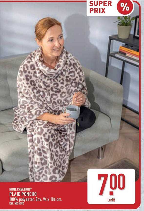 PLAID PONCHO