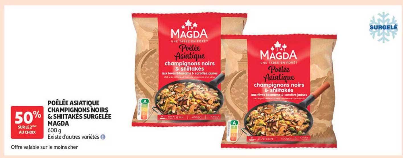POÊLÉE ASIATIQUE CHAMPIGNONS NOIRS & SHIITAKÉS SURGELÉE MAGDA