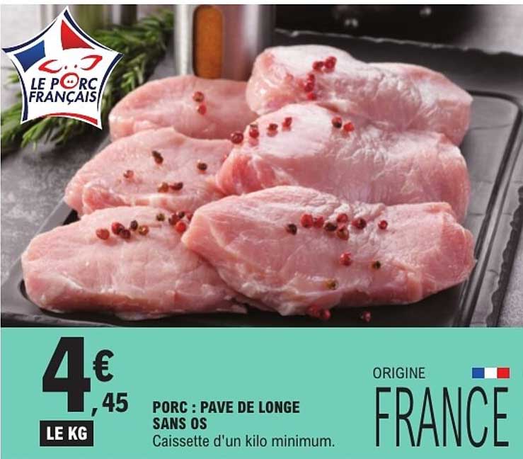PORC : PAVE DE LONGE SANS OS
