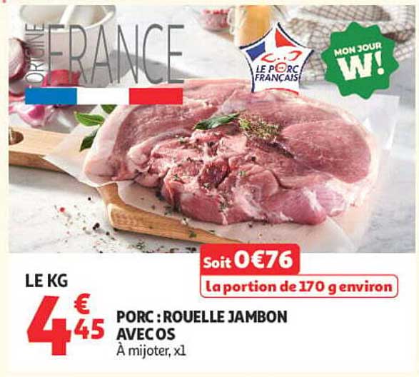 PORC : ROUELLE JAMBON AVEC OS