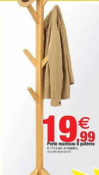 Porte manteau 8 patères