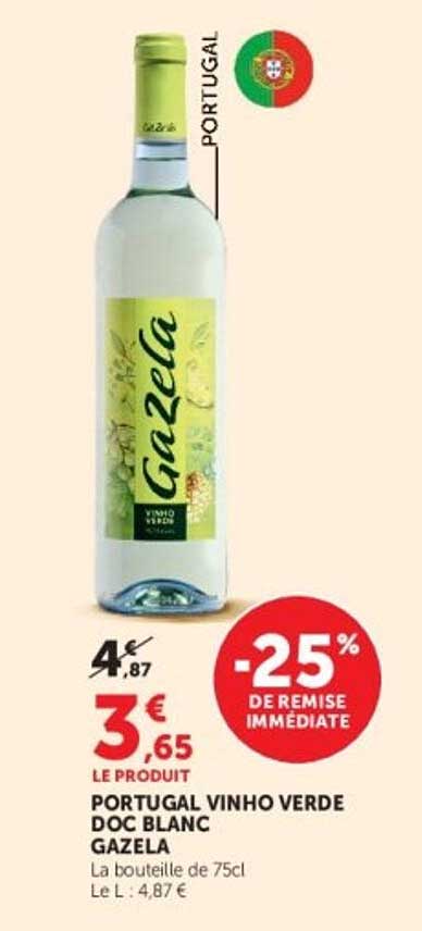 PORTUGAL VINHO VERDE DOC BLANC GAZELA