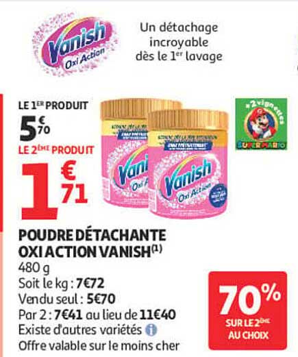 POUDRE DÉTACHANTE OXI ACTION VANISH(1)