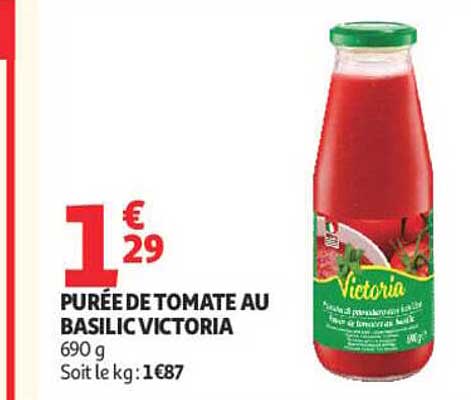 PURÉE DE TOMATE AU BASILIC VICTORIA