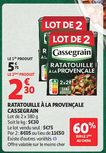 RATATOUILLE À LA PROVENÇALE CASSEGRAIN