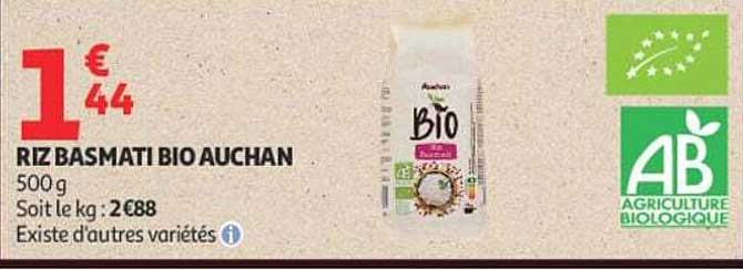 RIZ BASMATI BIO AUCHAN