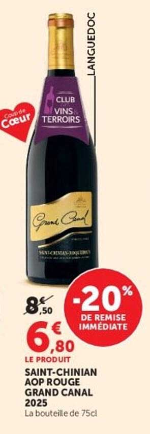 SAINT-CHINIAN AOP ROUGE GRAND CANAL 2025