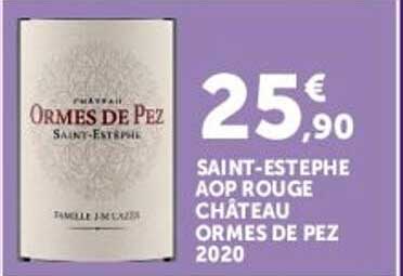 SAINT-ESTEPHE AOP ROUGE CHÂTEAU ORMES DE PEZ 2020