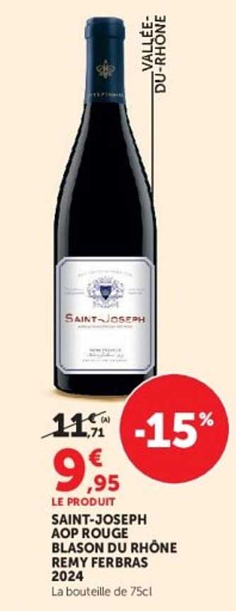 SAINT-JOSEPH AOP ROUGE BLASON DU RHÔNE REMY FERBRAS 2024