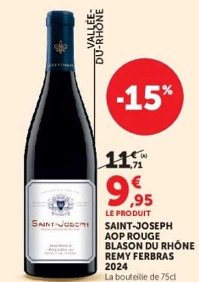 SAINT-JOSEPH AOP ROUGE BLASON DU RHÔNE REMY FERBRAS 2024