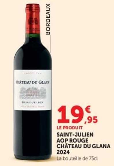 SAINT-JULIEN AOP ROUGE CHÂTEAU DU GLANA 2024