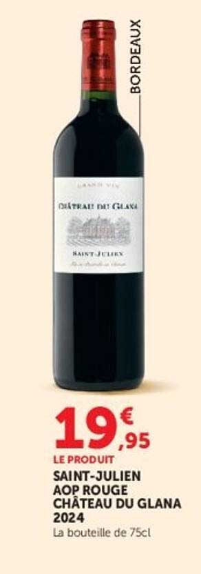 SAINT-JULIEN AOP ROUGE CHÂTEAU DU GLANA 2024
