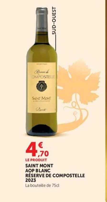 SAINT MONT AOP BLANC RÉSERVE DE COMPOSTELLE 2023
