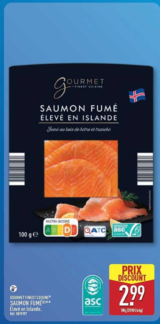SAUMON FUMÉ ÉLEVÉ EN ISLANDE