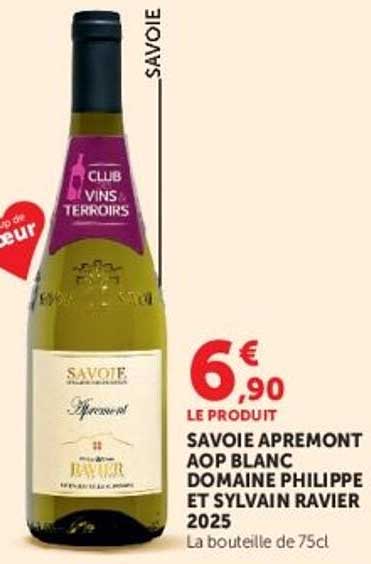 SAVOIE APREMONT AOP BLANC DOMAINE PHILIPPE ET SYLVAIN RAVIER 2025