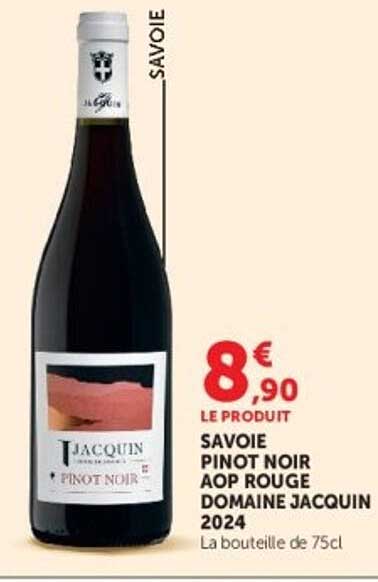 SAVOIE PINOT NOIR AOP ROUGE DOMAINE JACQUIN 2024