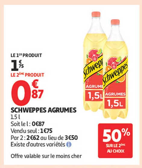 SCHWEPPES AGRUMES 1.5 l