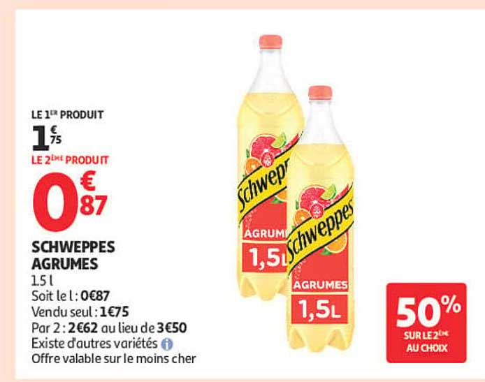SCHWEPPES AGRUMES 1,5L